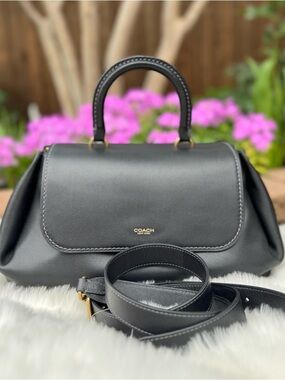 NWT Coach Slouchy Rogue Top Handle Black Purse
